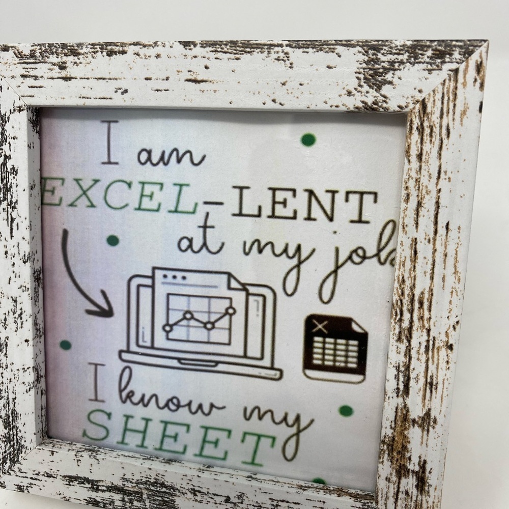Rustic White Picture Frame with Humorous Print - Picture 5 of 6